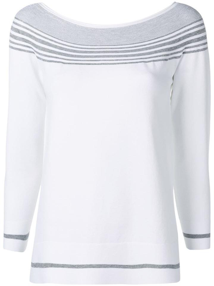 D.exterior Knitted Sweatshirt - White