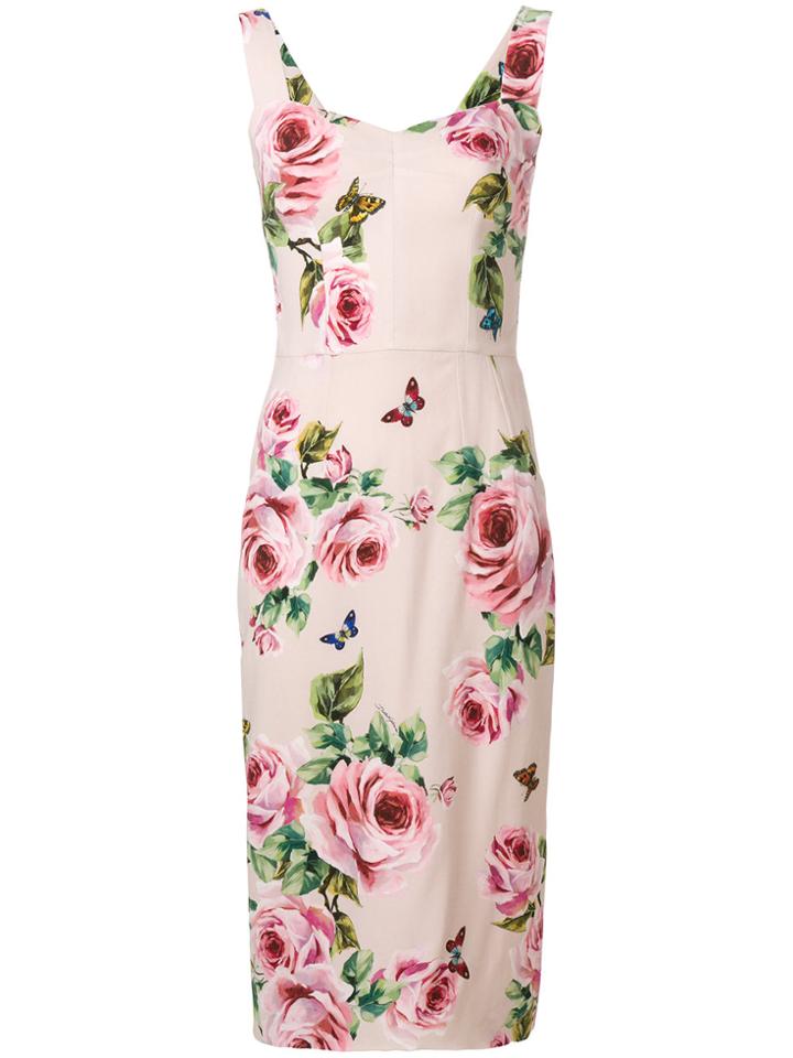 Dolce & Gabbana Printed Cady Dress - Pink & Purple