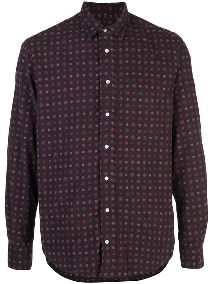 Gitman Vintage Long-sleeved Patterned Shirt - Purple