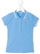 Moncler Kids Classic Polo Shirt, Girl's, Size: 10 Yrs, Blue