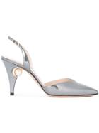 Nicholas Kirkwood Penelope Pearl Slingback Pumps - Metallic