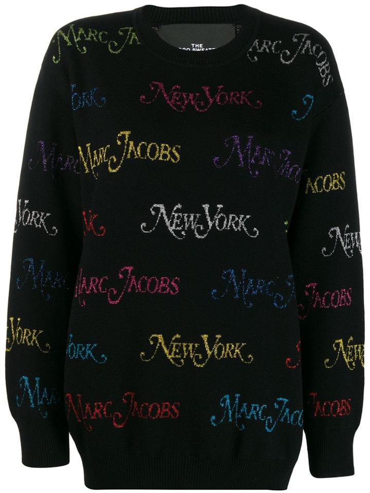 Marc Jacobs Embroidered Logo Jumper - Black