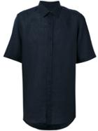 Boss Hugo Boss Short Sleeve Shirt, Men's, Size: Small, Blue, Linen/flax