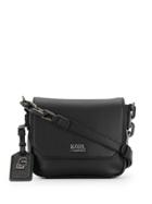 Karl Lagerfeld Logo Pebbled Crossbody Bag - Black