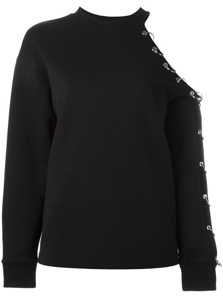 Christopher Kane Asymmetric Eyelet Sweater - Black