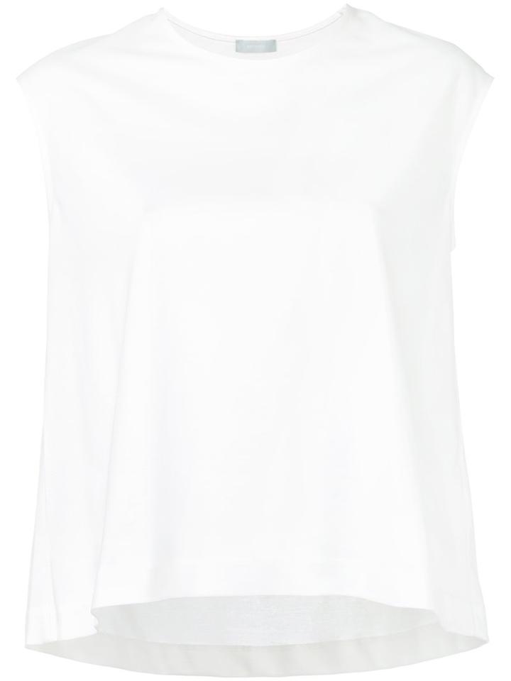 Flared Tank Top - Women - Cotton - 38, White, Cotton, Estnation