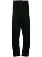 Lost & Found Rooms Curved Leg Drop-crotch Trousers - Black
