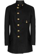 Yohji Yamamoto Military-inspired Button-up Coat - Black