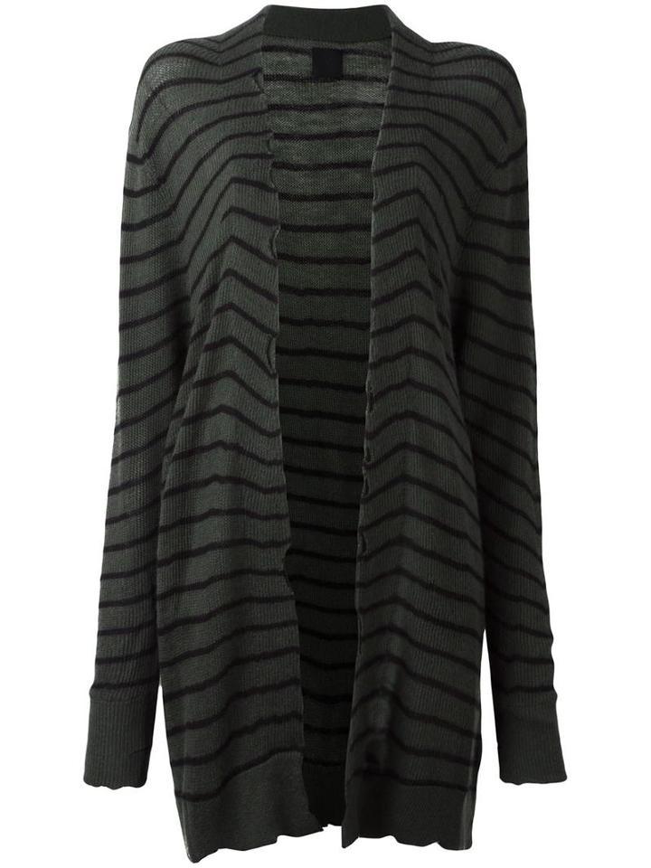 Rta Gloves Striped Cardigan, Women's, Size: Xs, Green, Cashmere