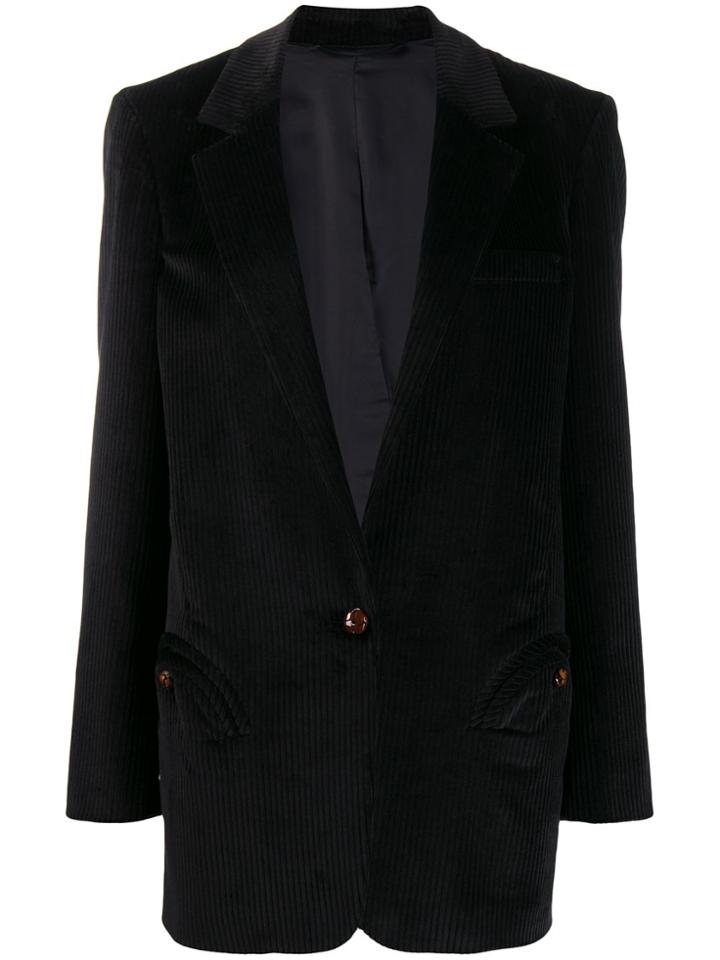 Blazé Milano Corduroy Tailored Blazer - Black