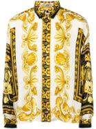 Versace Vintage Barocco Print Shirt - Yellow & Orange