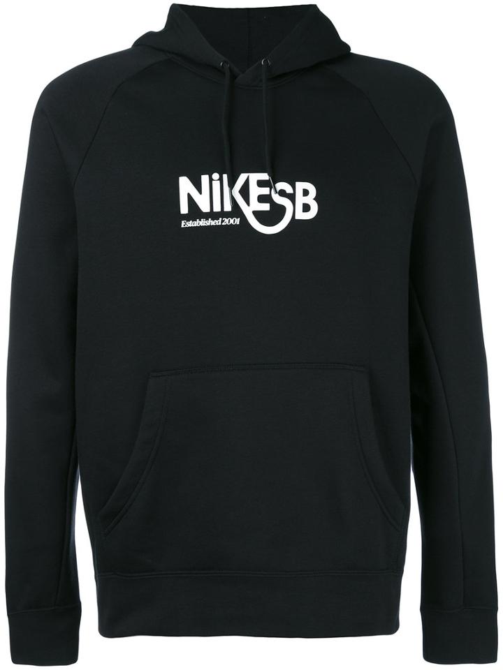Nike - Sb Logo Print Hoody - Men - Cotton/polyester - M, Black, Cotton/polyester