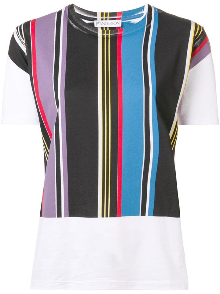 Jw Anderson Stripe Panel T-shirt - White