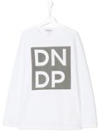 Dondup Kids Teen Long Sleeve Printed T-shirt - White