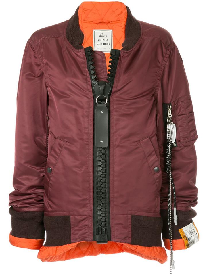 Maison Mihara Yasuhiro Big Zip Ma-1 Jacket - Red