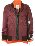 Maison Mihara Yasuhiro Big Zip Ma-1 Jacket - Red