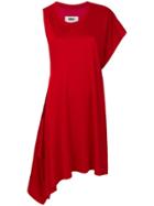 Mm6 Maison Margiela Asymmetric T-shirt Dress - Red