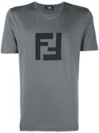 Fendi Ff Logo T-shirt - Grey