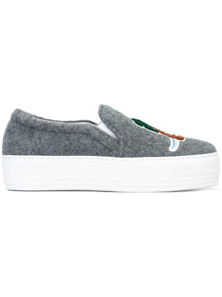 Joshua Sanders Patched Slip-on Sneakers