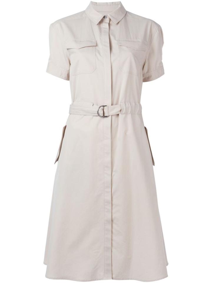 Burberry Brit Belted Shirt Dress, Women's, Size: 4, Nude/neutrals, Cotton