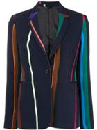 Paul Smith Black Label Striped Bomber Jacket - Blue