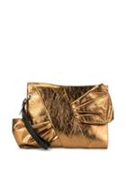 Paule Ka Bow-detail Clutch - Gold