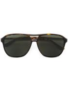 Gucci Eyewear Oversized Aviator Sunglasses - Brown