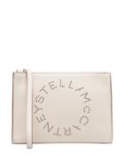 Stella Mccartney White Perforated Logo Clutch Bag