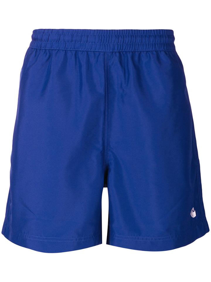 Carhartt Logo Print Swim Shorts - Blue