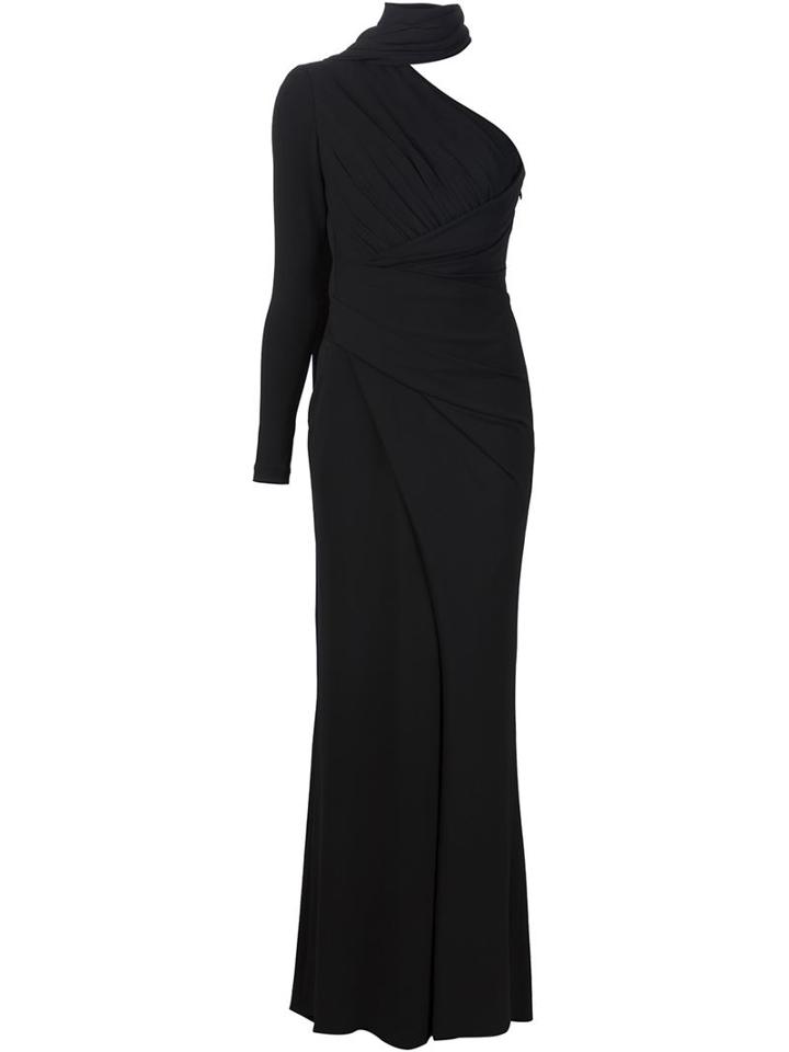 Elie Saab Scarf Detail One Shoulder Gown