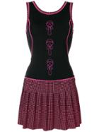 Fendi Karlito-appliqué Fitted Dress - Black