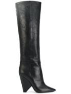 Saint Laurent Square Heel Boots - Black