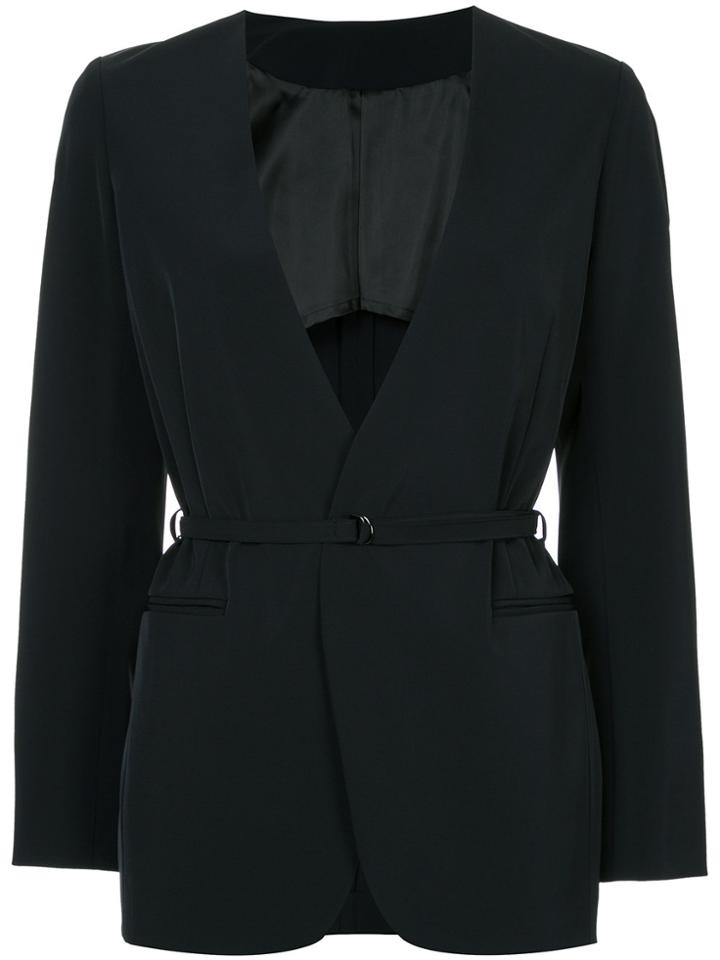 En Route Belt Detail Blazer - Black