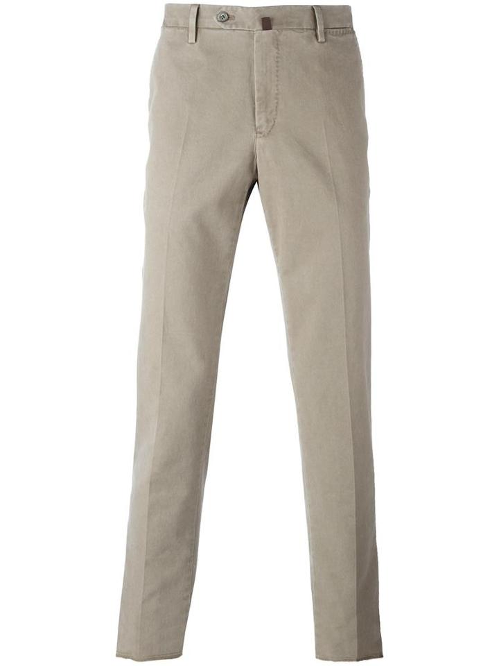 Pt01 Slim-fit Trousers, Men's, Size: 52, Nude/neutrals, Cotton/spandex/elastane