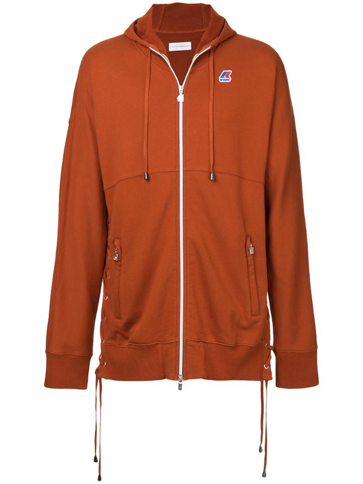 Faith Connexion Logo Patch Zip Hoodie - Yellow & Orange
