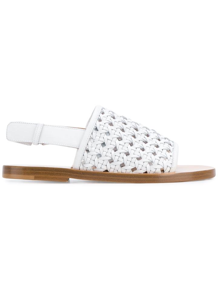 Ports 1961 Woven Slingback Sandals - White