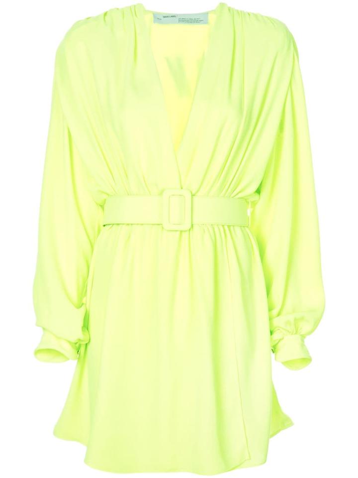 Off-white Woman 80s Dress - Yellow