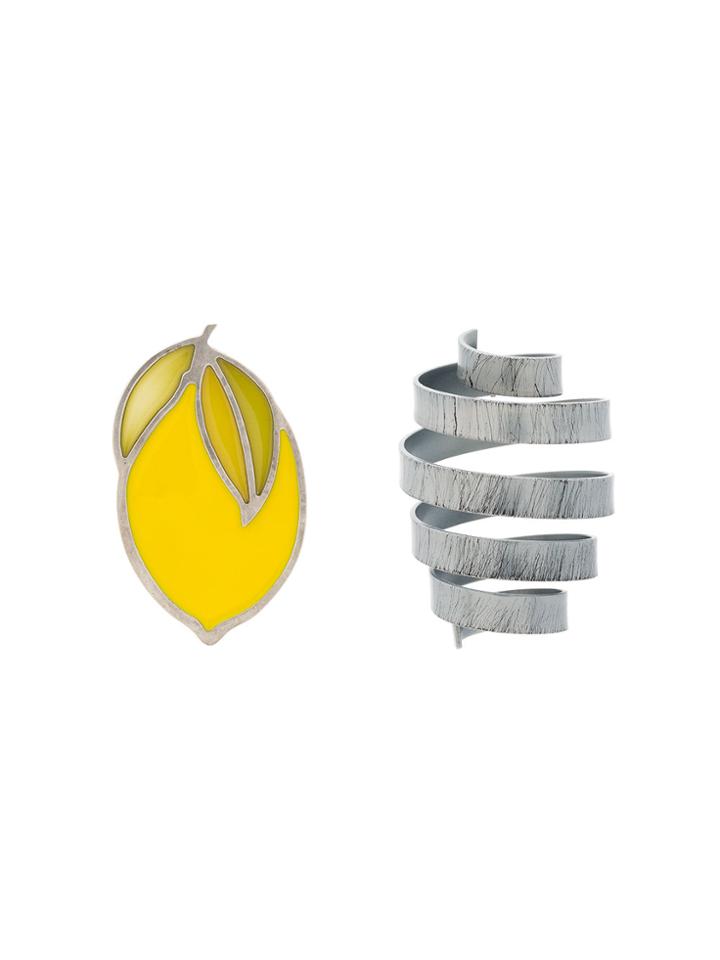 Jacquemus Yellow And Grey Citron Spring Earrings - Yellow & Orange