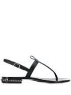 Philipp Plein Flat Thong Sandals - Black