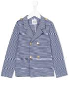 Douuod Kids Striped Blazer, Girl's, Size: 10 Yrs, Blue