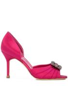 Manolo Blahnik Cassia Crystal Embellished Sandals - Pink