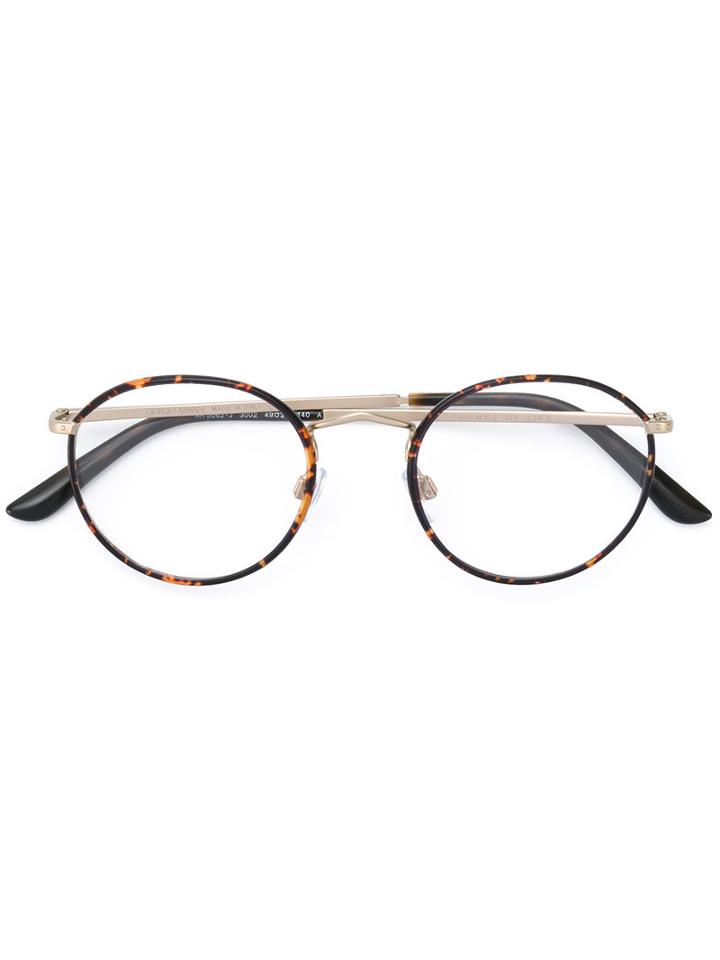 Giorgio Armani - Round Frame Glasses - Unisex - Acetate/metal (other) - 49, Acetate/metal (other)