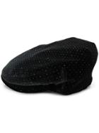 Maison Michel Glitter Detailed Cap - Black