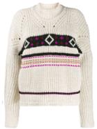 Isabel Marant Intarsia-knit Jumper - Neutrals