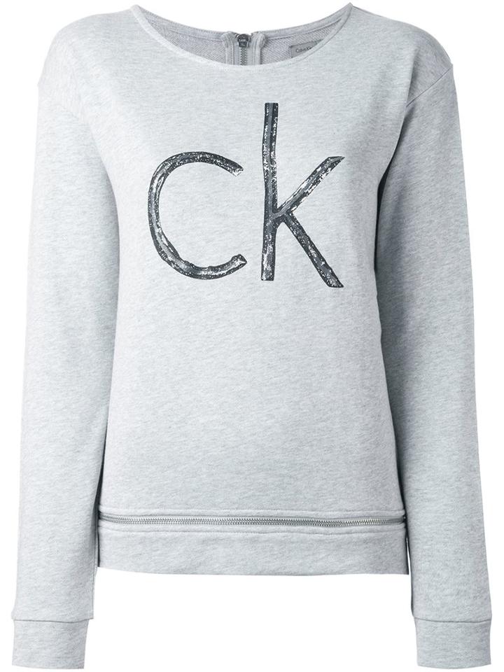 Calvin Klein Jeans Logo Print Sweatshirt, Women's, Size: Medium, Grey, Cotton