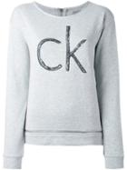 Calvin Klein Jeans Logo Print Sweatshirt, Women's, Size: Medium, Grey, Cotton
