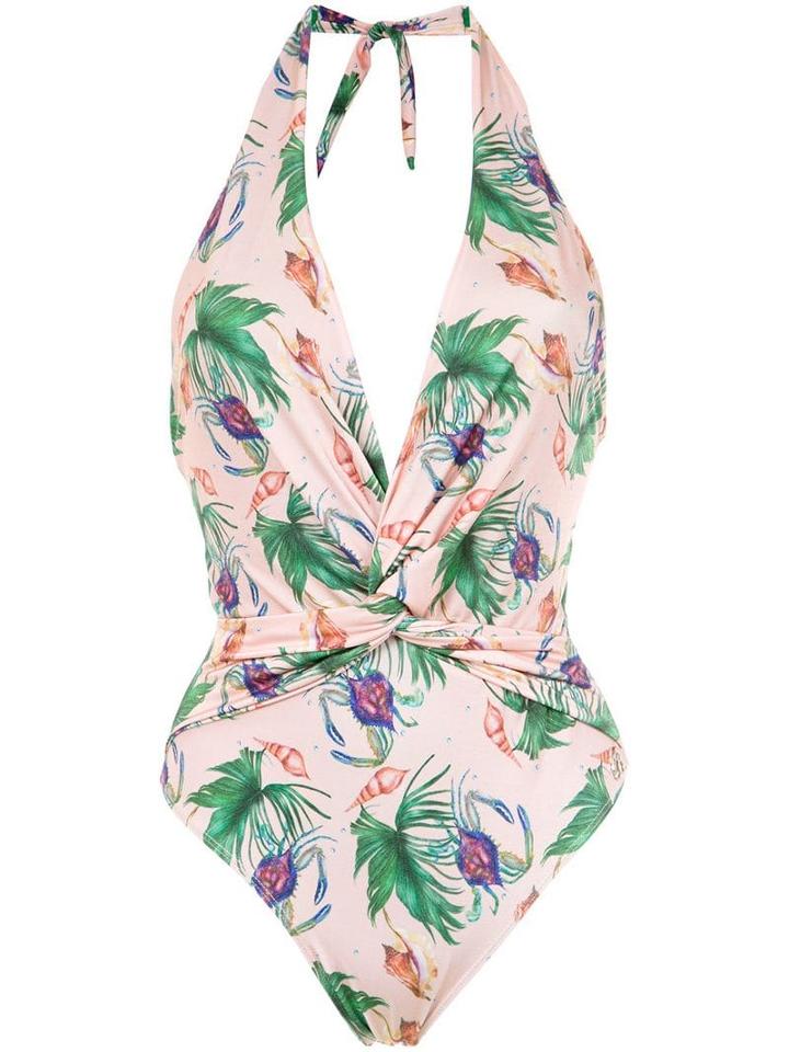 Brigitte 'aline' Printed Swimsuit - Pink