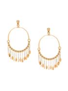 Chloé Raccoon Pom Pom Earrings - Brown