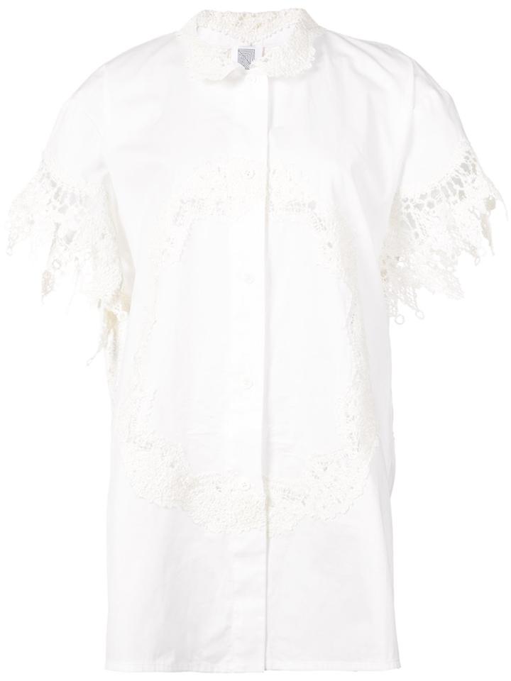 Rosie Assoulin Lace Insert Shirt - White