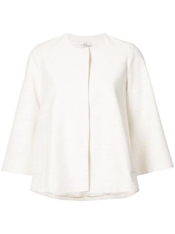 Co Collarless Button Jacket - White